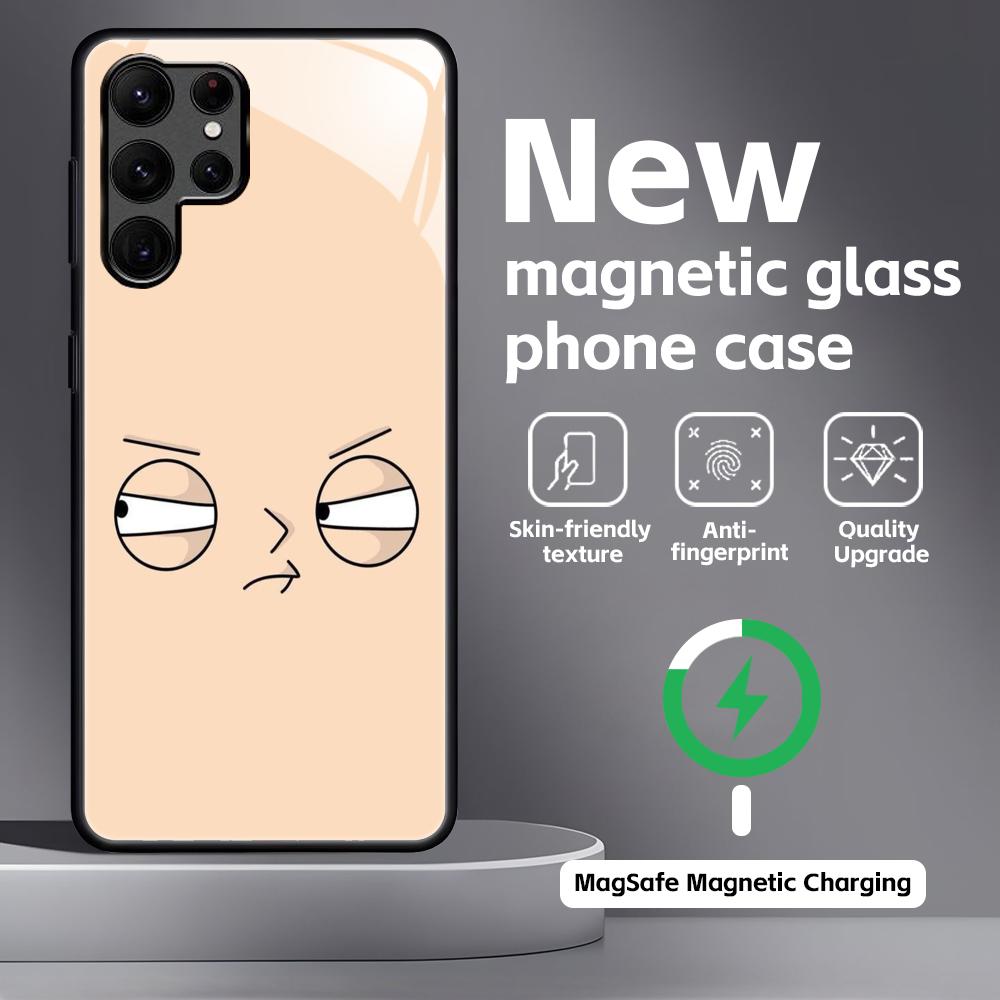 Anime F-Family G-Guy Phone Case For Samsung S26 S25 S24 S23 S22 S21 Plus Ultra Note20 Glass Magnetic Case