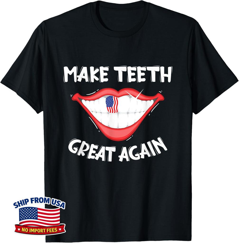 Сделай зубы снова великими Забавная футболка для стоматолога, ассистента стоматолога, унисекс