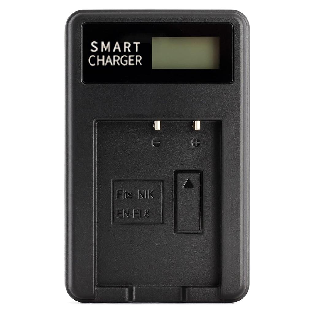 EN-EL8 Battery Charger Battery LCD USB Charger Charging Dock for Coolpix S52C S50 S51 P1 P2 S51C S52 S7c S50C Camera