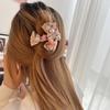 Charming and Elegant Fabric Daisy Twisted Hair Clip for Women, High Quality, Ponytail Vertical Hairpin