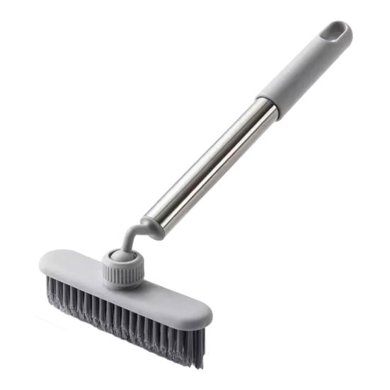 Crevice Brush with Extended Handle Universal Rotation Design V-Shaped Dense Bristles Stubborn Stain Remover Brush