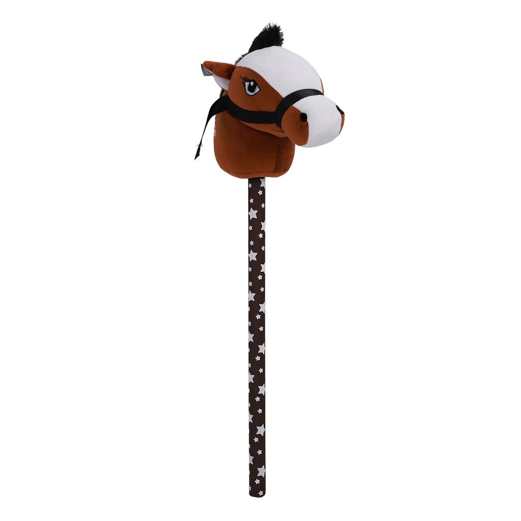 Stick Horse Plush with Neighing Galloping Sounds Pony Horseback Riding Game Stuffed Stick Horse Anim