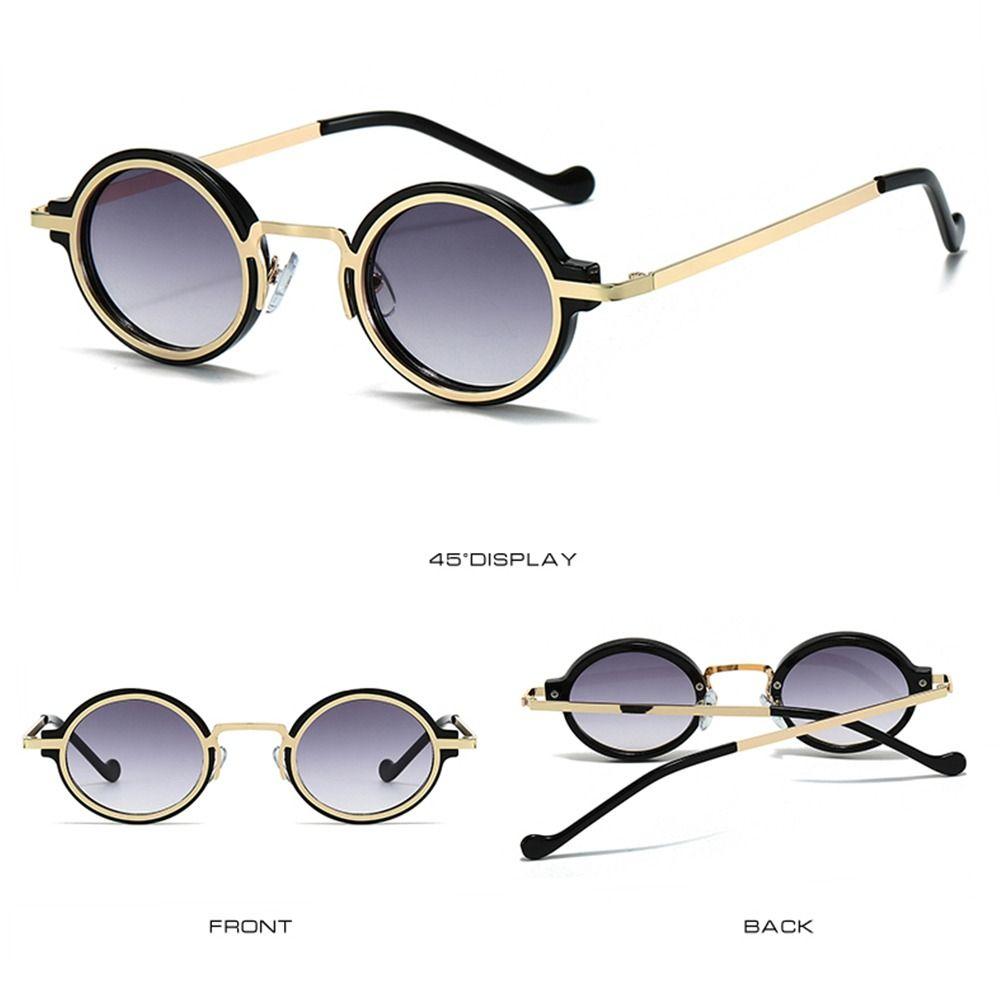 Солнцезащитные очки Y2K с защитой UV400 в панк-оттенках, модные маленькие круглые солнцезащитные очки для женщин и мужчин