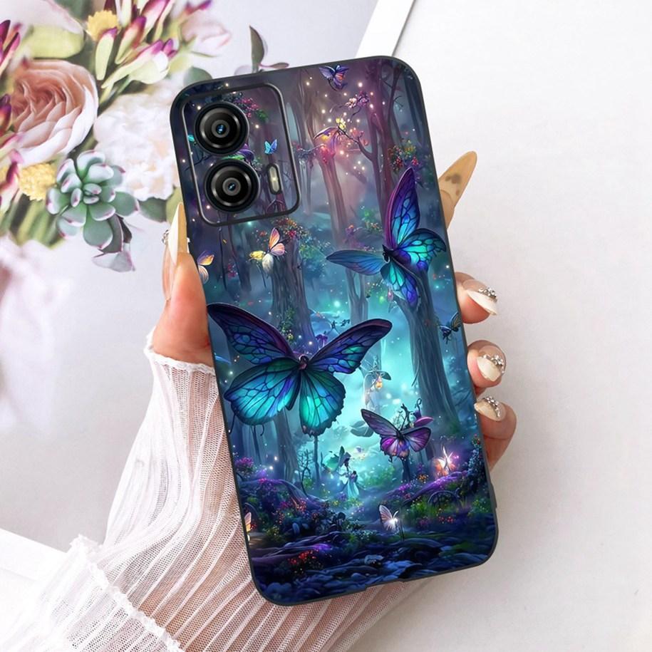 For Motorola Moto G53 5G Case XT2335-2 New Stylish Butterfly Flower Fundas Soft Silicone Phone Cover For Moto G13 G23 G73 Bumper