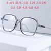 Transparent Gray Frame  Anti-Blue Light Prescription Lenses Nearsighted Glasses Unisex Diopter Eyewear 0 -0.5 -0.75 To -6.0