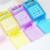 8 Bit Mini Calculator Exquisite Keychain Cute Hanging Flip Calculator Student Supplies Jelly Color Portable Learning Daily Acces