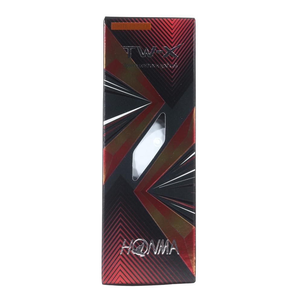 Honma и 2021 Golf 1 дюжина Белые и Tour TOUR TW-X TW-S Мячи, (12 Шариков), Желтый, 3-Piece, Стиль, Вращение, Дистанция, WORLD, Honma/TW-X_2021/Белый