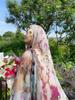 2024 Women Scarves Bohemian Watercolor Muslim Hijab Floral Printed Modal Breathable Cotton Rayon Viscose Shawl Wrap Modal Scarf