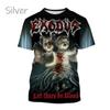 Metal Rock Exodus Band 3D Print O-Neck Tshirt Men Fashion Tees Casual Short Sleeve Oversized  Y2K Harajuku Unisex Clothing