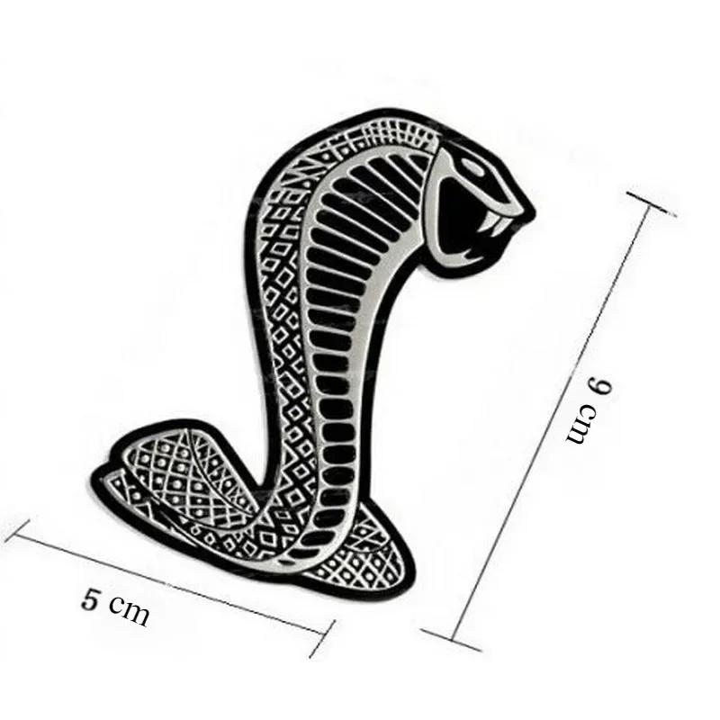 3D наклейки на машину Наклейки на машину Кобра Металлические наклейки для модификации Персонализированный декоративный вид кузова и передней части