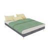 Modern Minimalist Bed Frame, 140x200 cm, Grey, Dutch Velvet Fabric, Low-Profile Base, Bedroom Furniture. Excludes Gas Lift, Headboard, and Mattress.