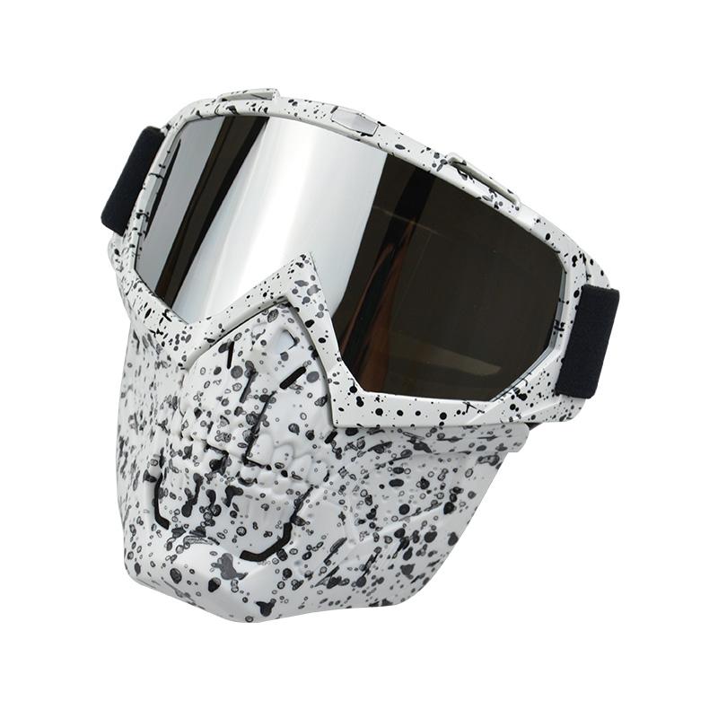 Anlorr Motorcycle Goggles Windproof Tactical Mask Dustproof Goggles With Face Protection Shield Mask