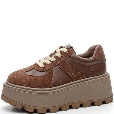 8,5 см новые женские роскошные туфли-лодочки из натуральной кожи на платформе и танкетке из микрофибры удобные ботильоны весна-осень ботильоны обувь