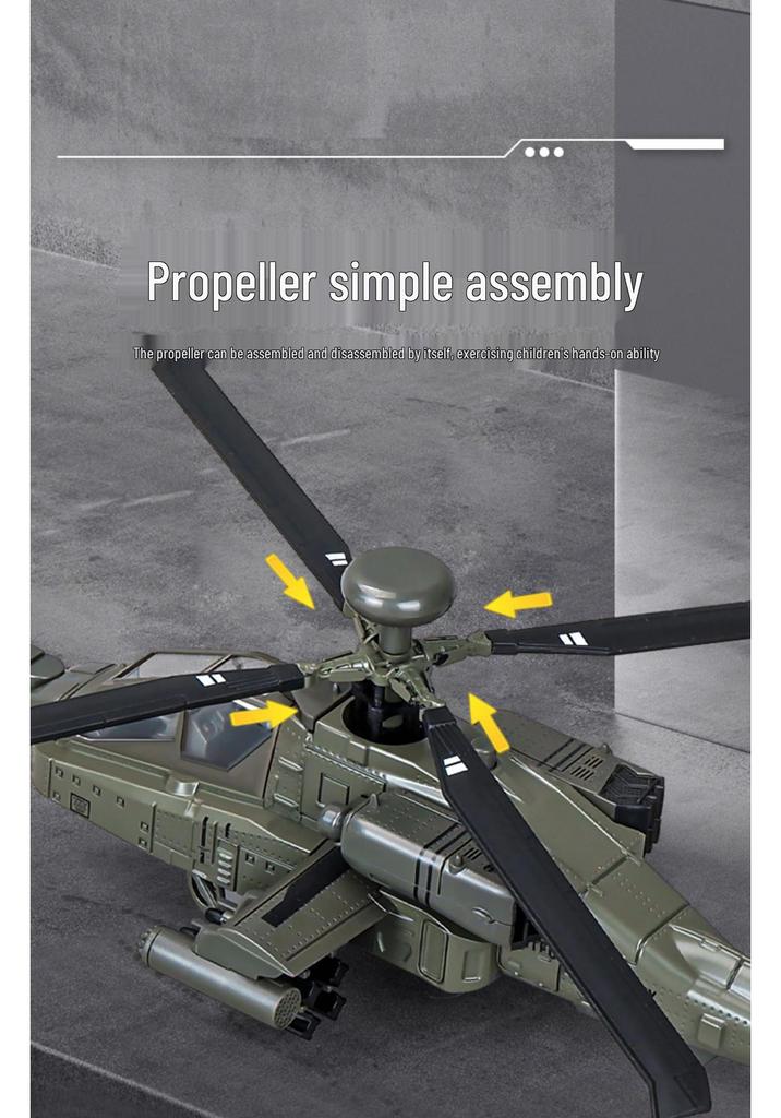 Модель вертолета Apache из сплава Военная игрушка для детей