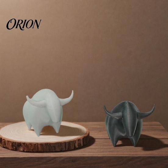 Декоративная скульптура для дома, 3D-печатная фигурка быка, мини-статуэтка животного, коллекционные фигурки, настольное украшение для полки, дома, офиса, стола