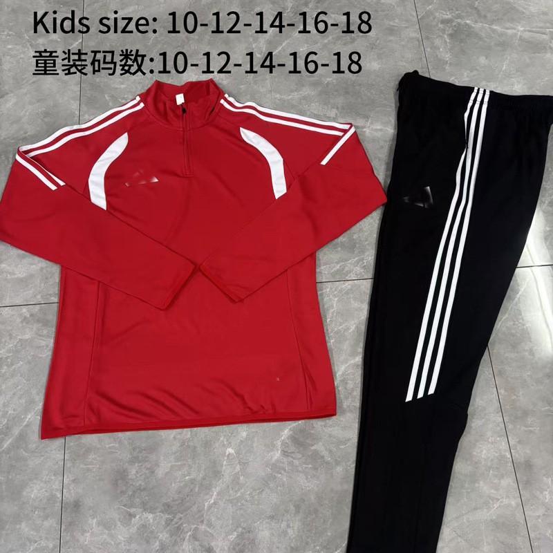 2627 Half-zip Embroidered Soccer Training Suit Adult Kids Long Sleeve Quick Dry Sportswear