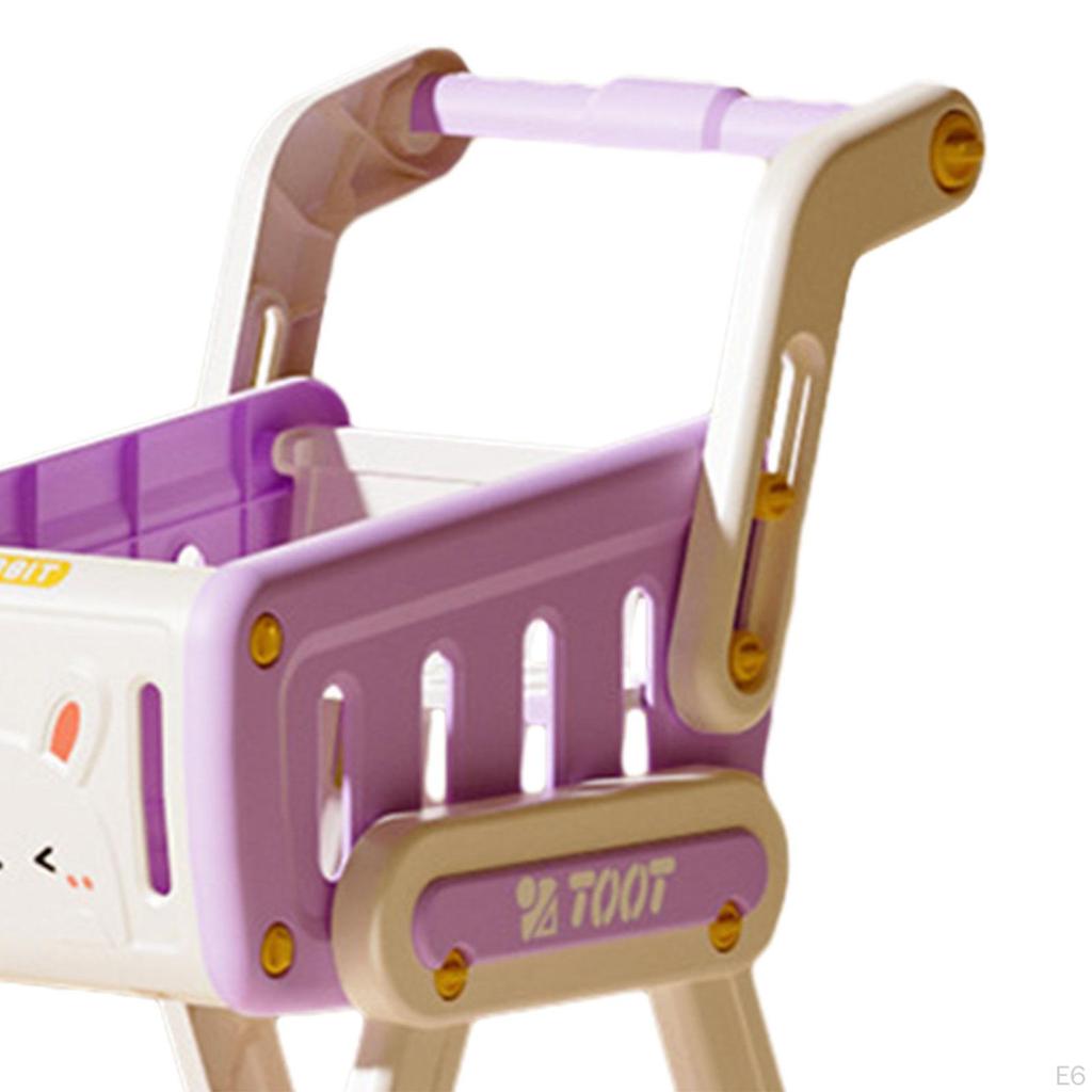 Kids Shopping Cart Pretend Grocery Supermarket Toy Interactive Early Learing Role Playing