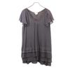 Athe' Vanessabruno Silk Blend Short Sleeve Tunic 36 Gray Women Used