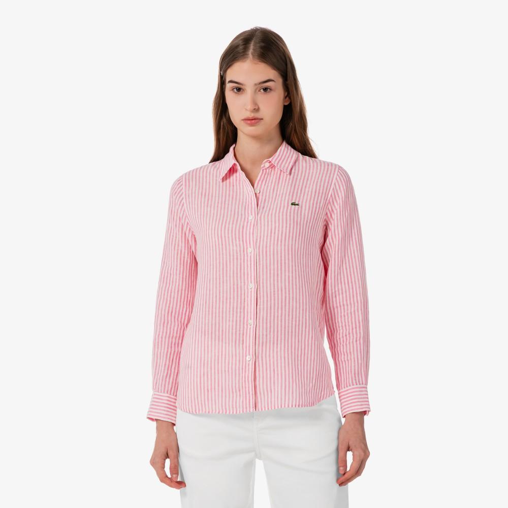 [Lacoste] Women's Regular Fit Linen Shirt CF005E-56GZ4H