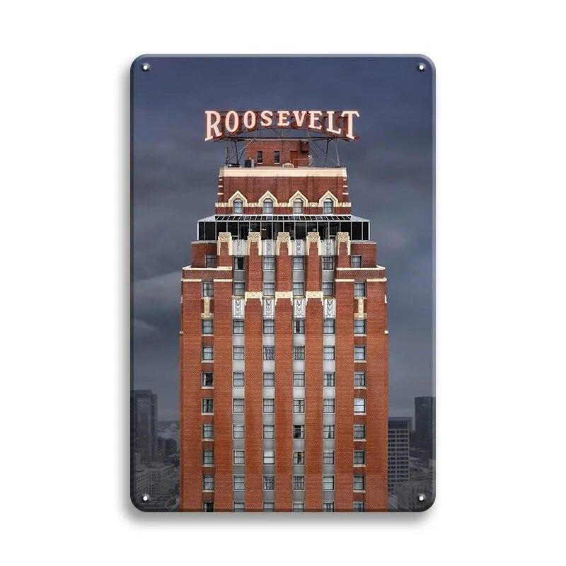 Beautiful City Landmarks Retro Posters Paris Dubai Building View Metal Tin Sign Living Room Bedroom Home Decorative Art Painting