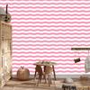 Powder pink and white stripes wallpaper, clear detail 50x1000