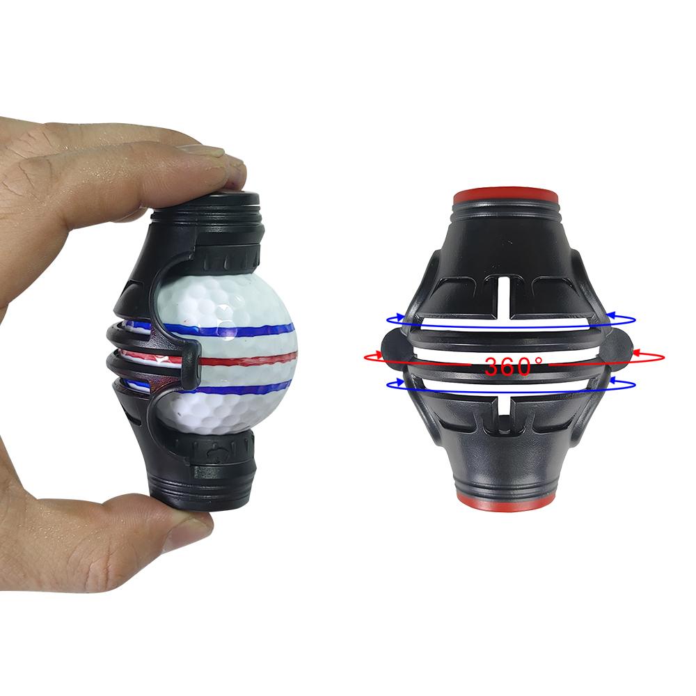 Golf Ball Line Marker, Putting Alignment Tool with 2 Pens, Portable Golf Training Aid for Accuracy Improvement