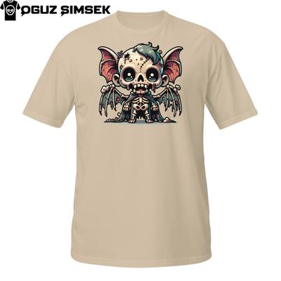 Chibi Vampire Skeleton T-Shirt Mens Womens Tees Top | Cute Gothic Bat-Winged Undead | Cartoon Tee