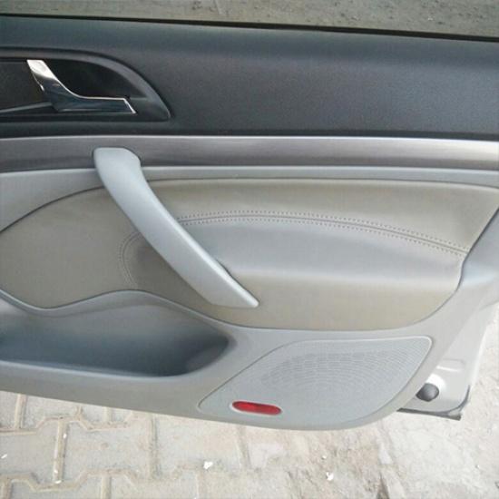 Left Hand Drive Leather Door Panels Cover For Skoda Octavia 2007 2008 2009 2010 - 2014 Car Door Armrest Panel Cover Sticker