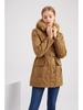 Куртка из хлопка с капюшоном и меховым воротником европейского размера Plus Size - женское теплое зимнее пальто