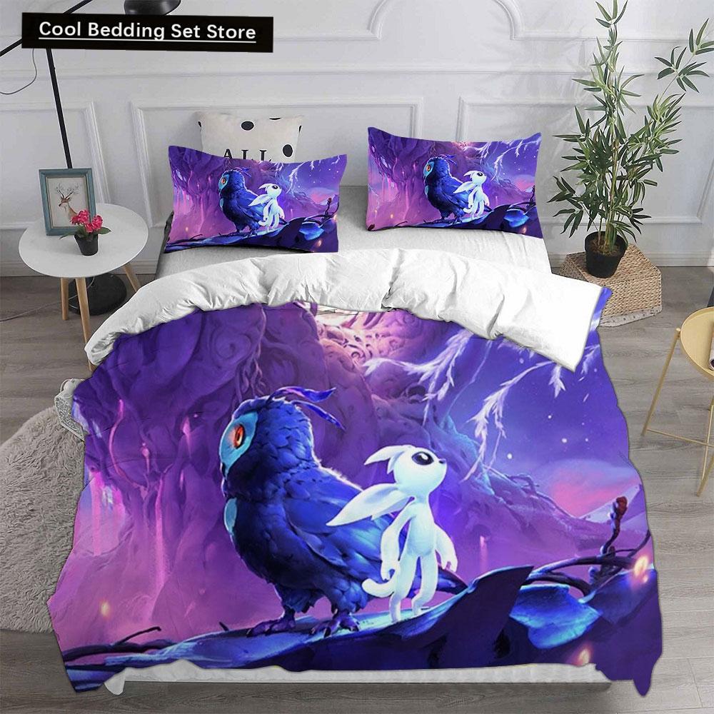 3D Игра Ори и Слепой Лес Комплекты постельного белья Одеяло Одеяло Покрывало Пододеяльник Наволочка 2-3 предмета Комплекты Детский Взрослый Размер