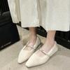 Fashion Designer Spring Autumn Women Warm Fur Shoes Fashion Shallow Slip On Ladies Flats Shoes Pointed Toe Women's Mary Jane Shoes