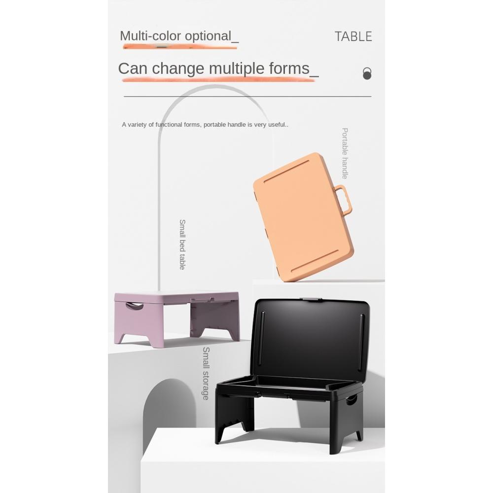 1pc Folding Lap Desk, Laptop Desk, Breakfast Table, Bed Table, Serving Tray, Student Dormitory Bed Folding Desk