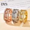 Портативный инструмент для снятия стресса, пальцевое кольцо, регулируемое, противотревожное, фиджет-кольцо, нержавеющая сталь, для повседневного ношения, уменьшитель стресса, инкрустировано кубическим цирконием, вращающееся