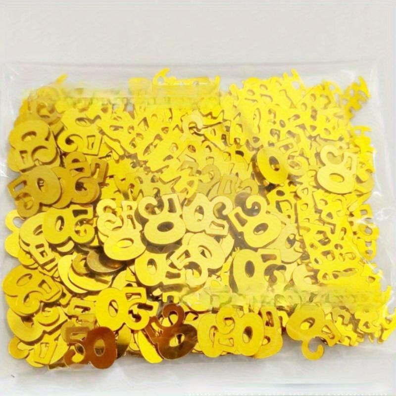 2 Пакета Искрящийся Счастливого Юбилея Конфетти Цифра 50 60 70 80 Лет Юбилей Пара Вечеринка Столешница Стол Рассыпающиеся Украшение