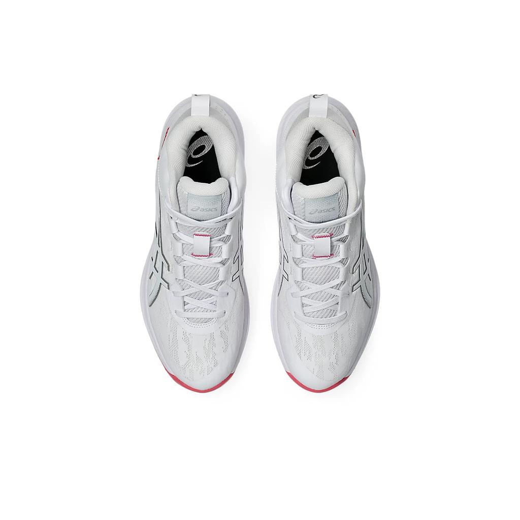 Asics Gelhoop V17 Удобная посадка Амортизация Нескользящие Прочные Дышащие Баскетбольные кроссовки средней высоты Унисекс кроссовки Белый Красный 1063A096-105