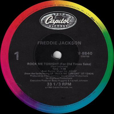 12-дюймовая пластинка ФРЕДДИ ДЖЕКСОН - Rock Me Tonight (В память о старых временах V8640 Capitol Records 1985 США Соул/Фанк Б/У