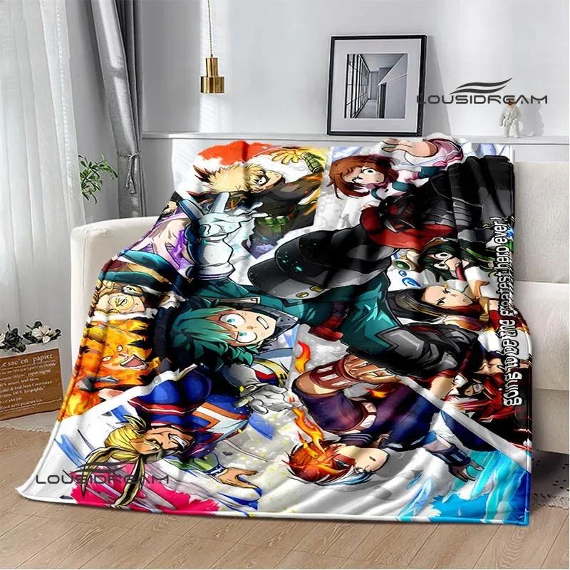 My Hero Academia Cartoon Printed Blanket Warm Flannel Blankets Soft and Comfortable Blanket Home Travel Blanket Birthday Gift