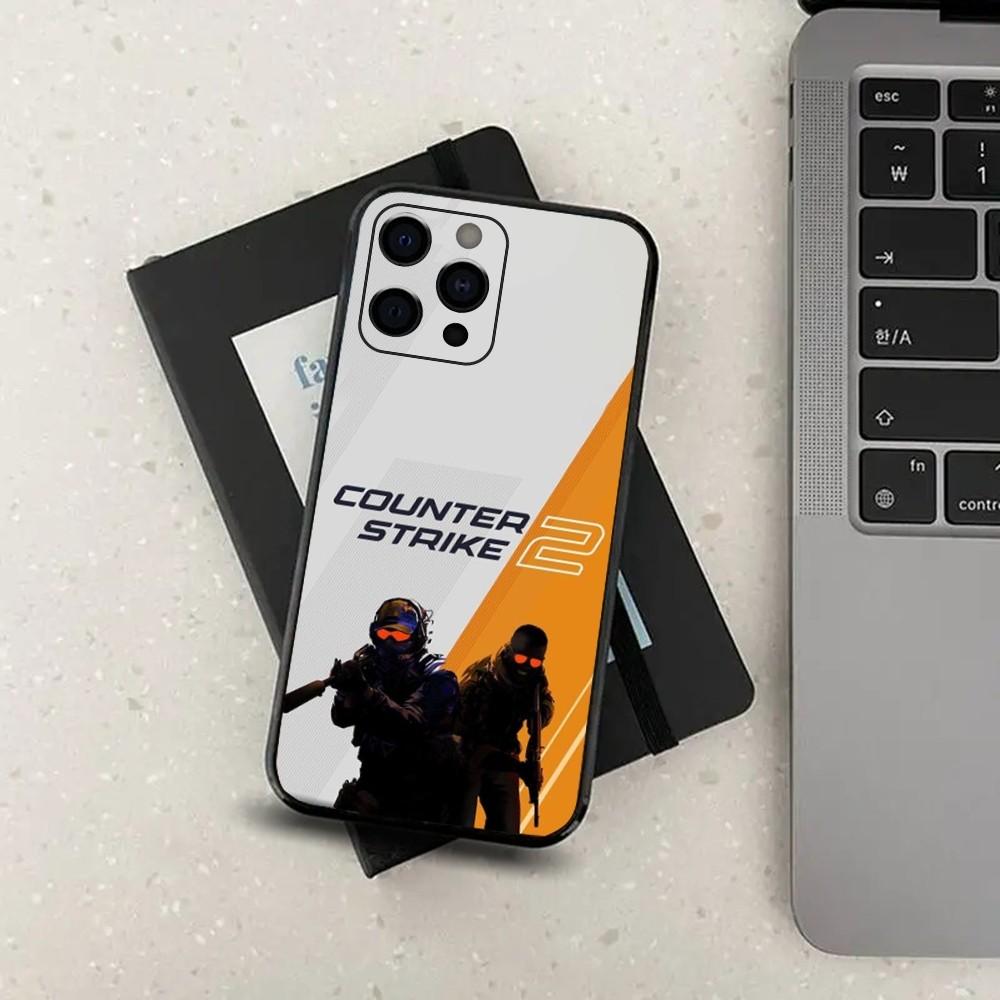 Чехол для телефона C-Counter Strike 2 CS GO для Apple iPhone 15,14,13,12,11,Pro,X,XS,Max,XR,Plus,Mini Мягкий черный чехол
