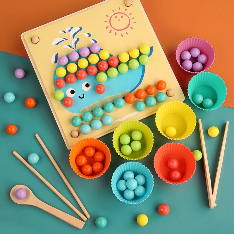 Wooden Children Educational Puzzle With Thirteen In One Bead Clamping And Logic Games