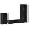 FLORIN 3 Piece TV Cabinet Set with Drawers Black Engineered Wood