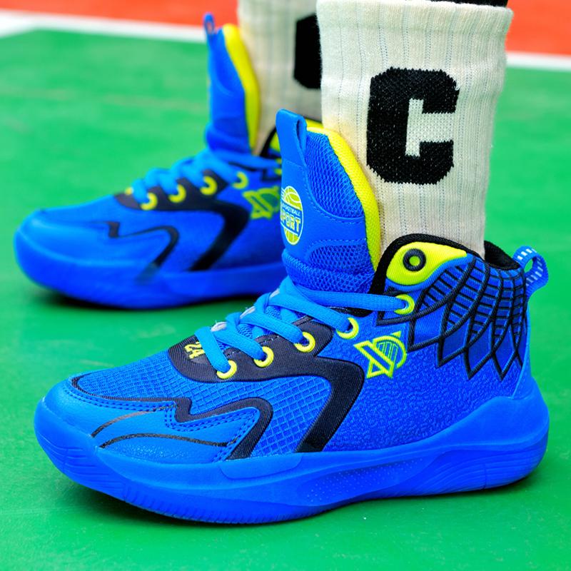 Детская спортивная обувь 31-40, дышащая детская баскетбольная обувь с сеткой, студенческая спортивная обувь