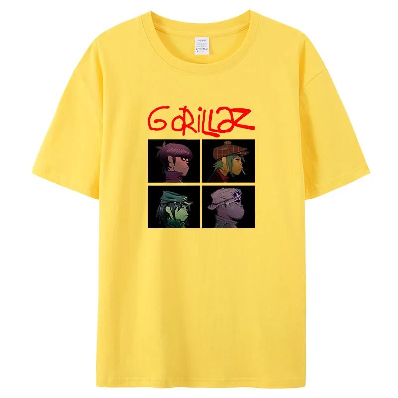 Rock Print TShirts Music Band Gorillazs Punk 90s Casual Fashion New Men Short Sleeve TShirt Unisex