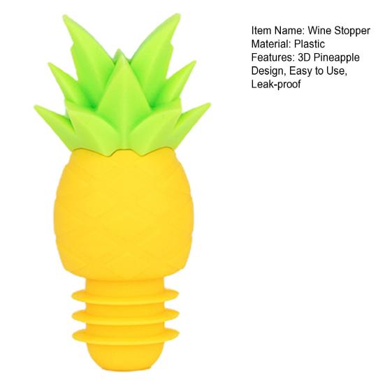 Пробка для вина, различные стили, 3D дизайн ананаса, силиконовые подвески для бокалов, простая в использовании герметичная пробка для вина