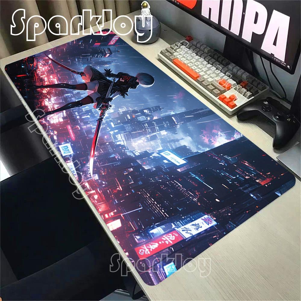 Large Rubber Tablepad Pc Game Mousepad ESports Pretty NierAutomata 2b Mouse Pad Laptop Deskmat NonSlip Computer Keyboard Mat