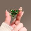 Korean Style Enamel Rhinestone Brooches Snowman Christmas Tree Brooch  Christmas Decoration