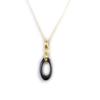 [M1780] - Gold-plated Necklace 'Choreography' Black Gold (ceramic) - 35x12 Mm