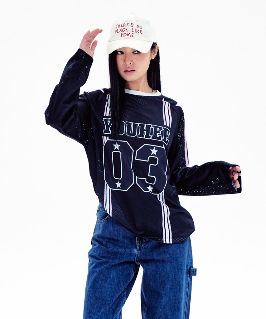YOUHEE Youhee Mesh Long Sleeve Black