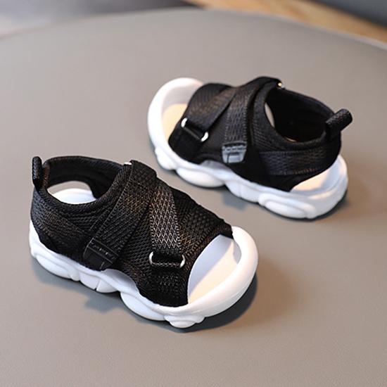 Детские сандалии, однотонные сандалии на липучке для девочек, корейское издание, детская пляжная обувь, летние детские сандалии на мягкой подошве Baotou