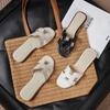 Slippers Women's Outer Wear 2025 New Summer Fashion Versatile Flat Bottom One-word Travel Sandals Large Size Women's Shoes