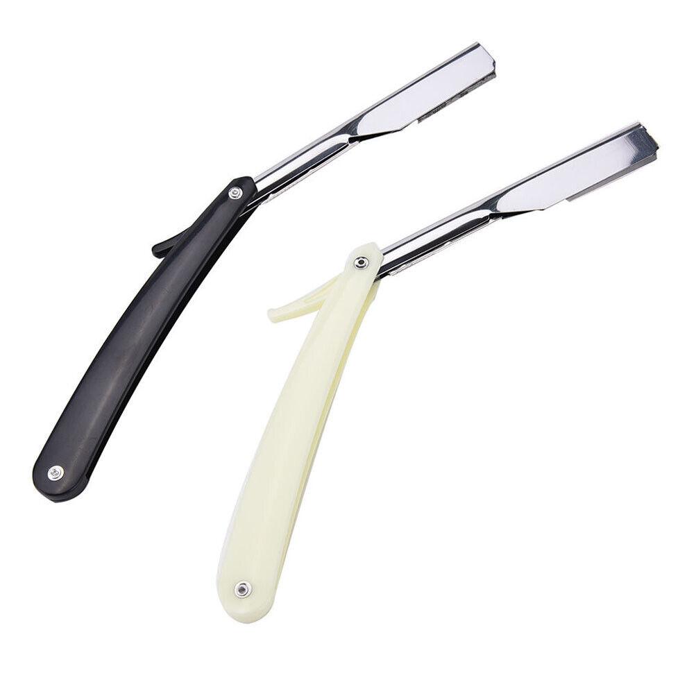 Парикмахерская бритва с прямым лезвием из нержавеющей стали, складной нож для бритья, мужской складной нож для бритья